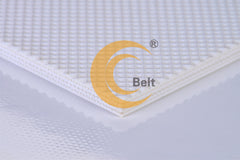 KCB -EM120/2:0.5DT+0.8/3.0W white PVC conveyor belt used in food industries with diamond profile